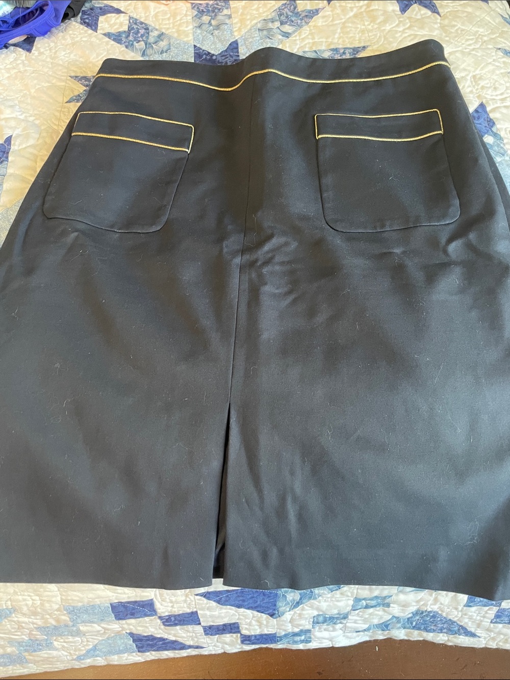 Club Monaco Black Skirt with Gold Trim